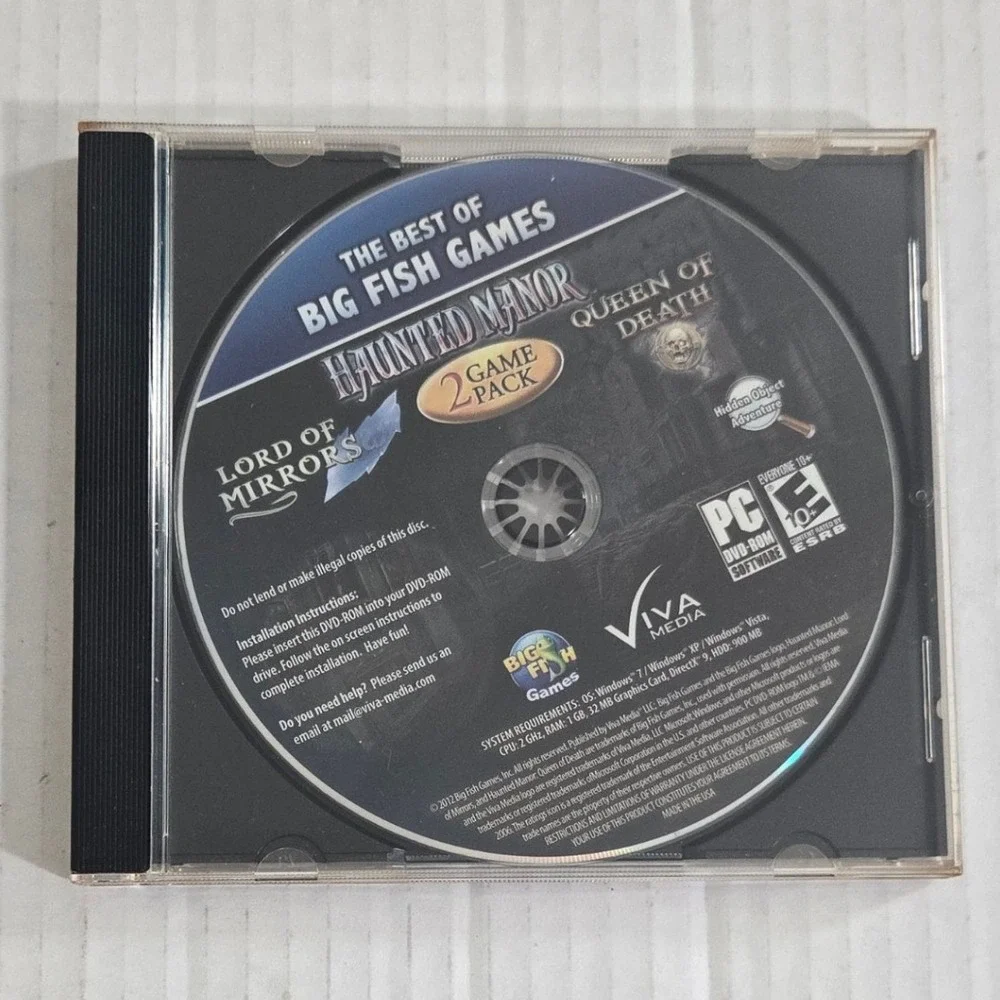 Haunted Manor 2 Game Pack PC Game Lord of Mirrors Queen of Death Big Fish (CIB)